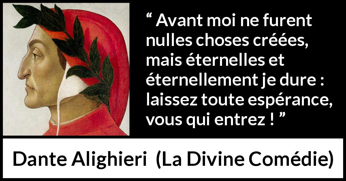 Dante Alighieri Avant moi ne furent nulles choses cr es