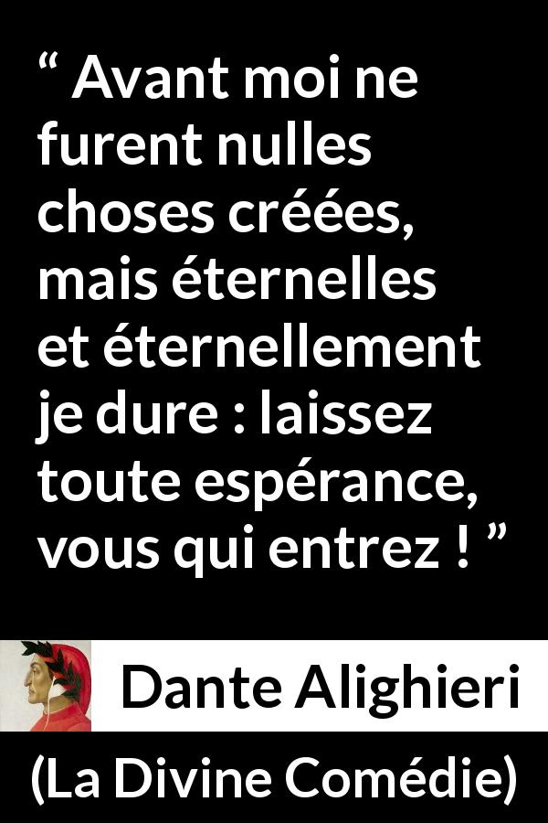 Dante Alighieri Avant moi ne furent nulles choses cr es