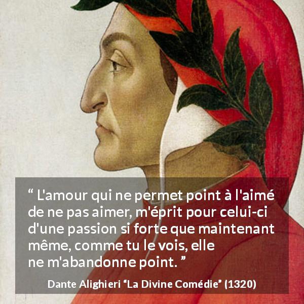 Dante Alighieri L amour qui ne permet point l aim de