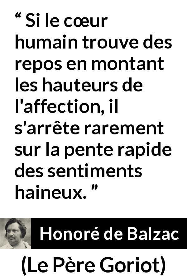 Honoré De Balzac : “Si Le Cœur Humain Trouve Des Repos En...”